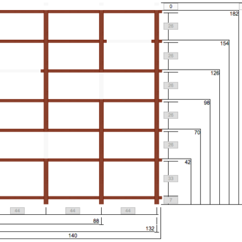 Bookshelf 3/7 182x140cm Mahogany