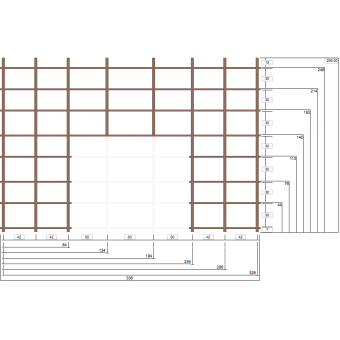 Shelf 7/8 259x336cm Teak Forest